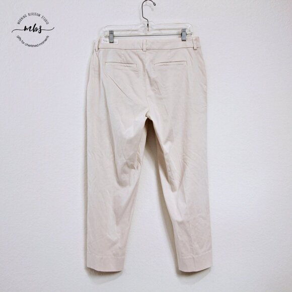 NWT Liverpool Kelsey Mid Rise Cotton Blend Trouser Side Slit Beige Women 10/30 - Picture 5 of 11